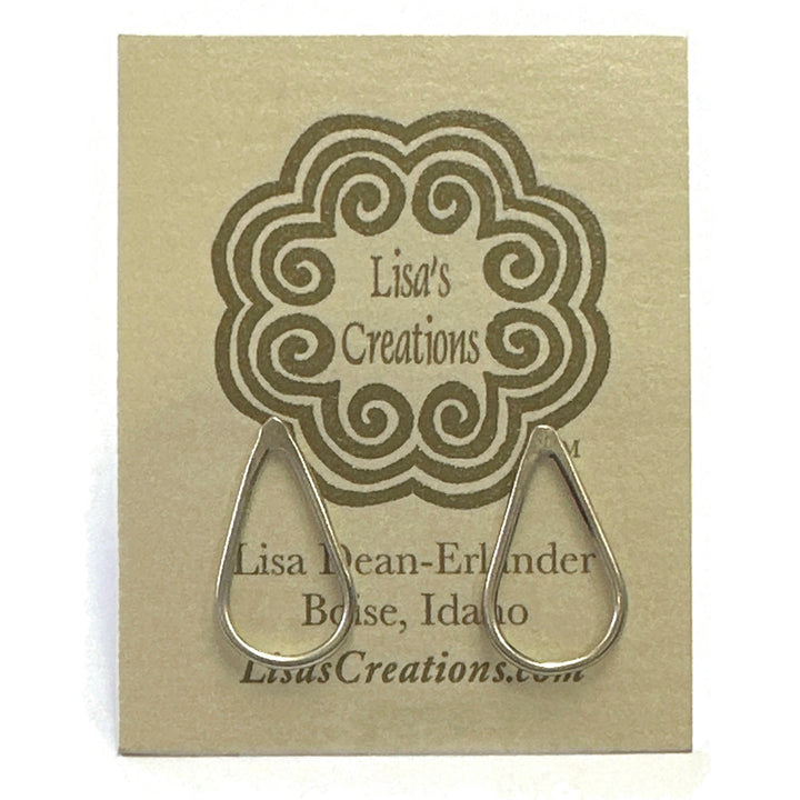 Silver Teardrop Post Earrings