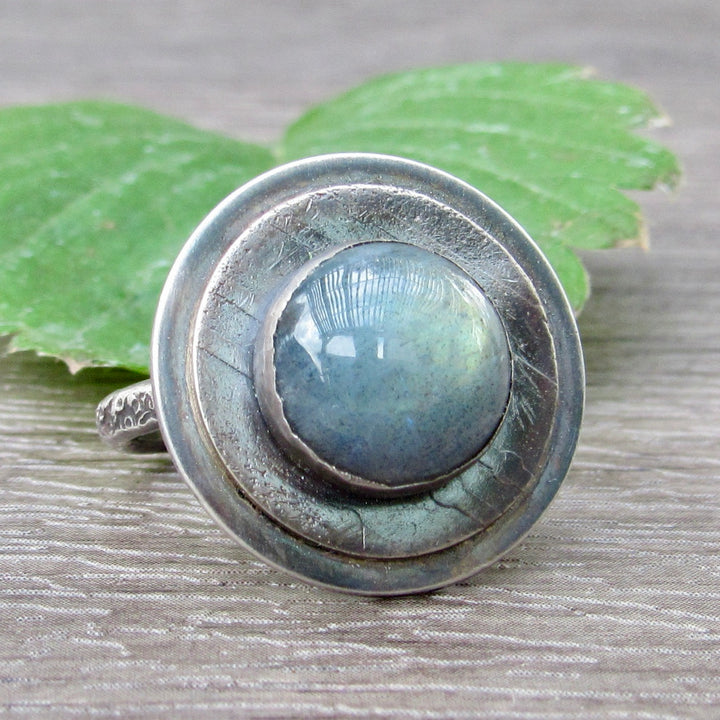 Circular Labradorite Ring