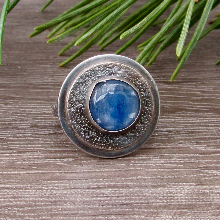Circular Blue Kyanite Ring
