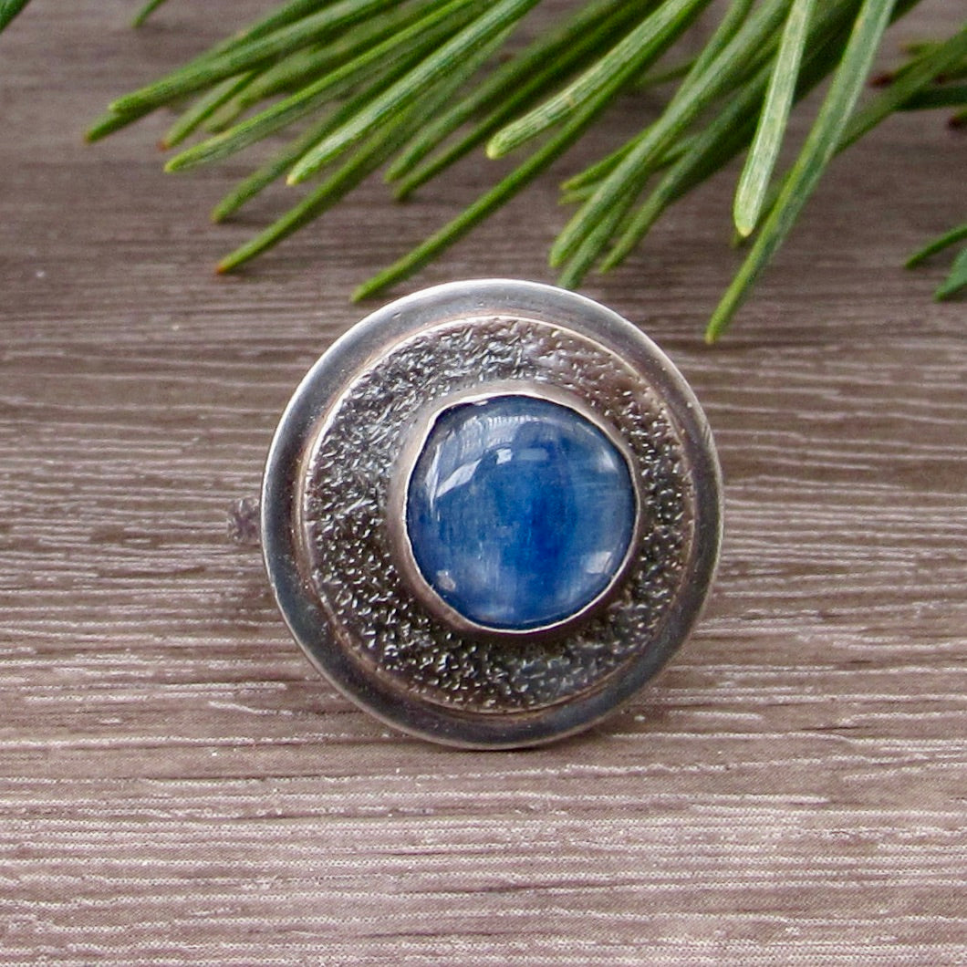 Circular Blue Kyanite Ring