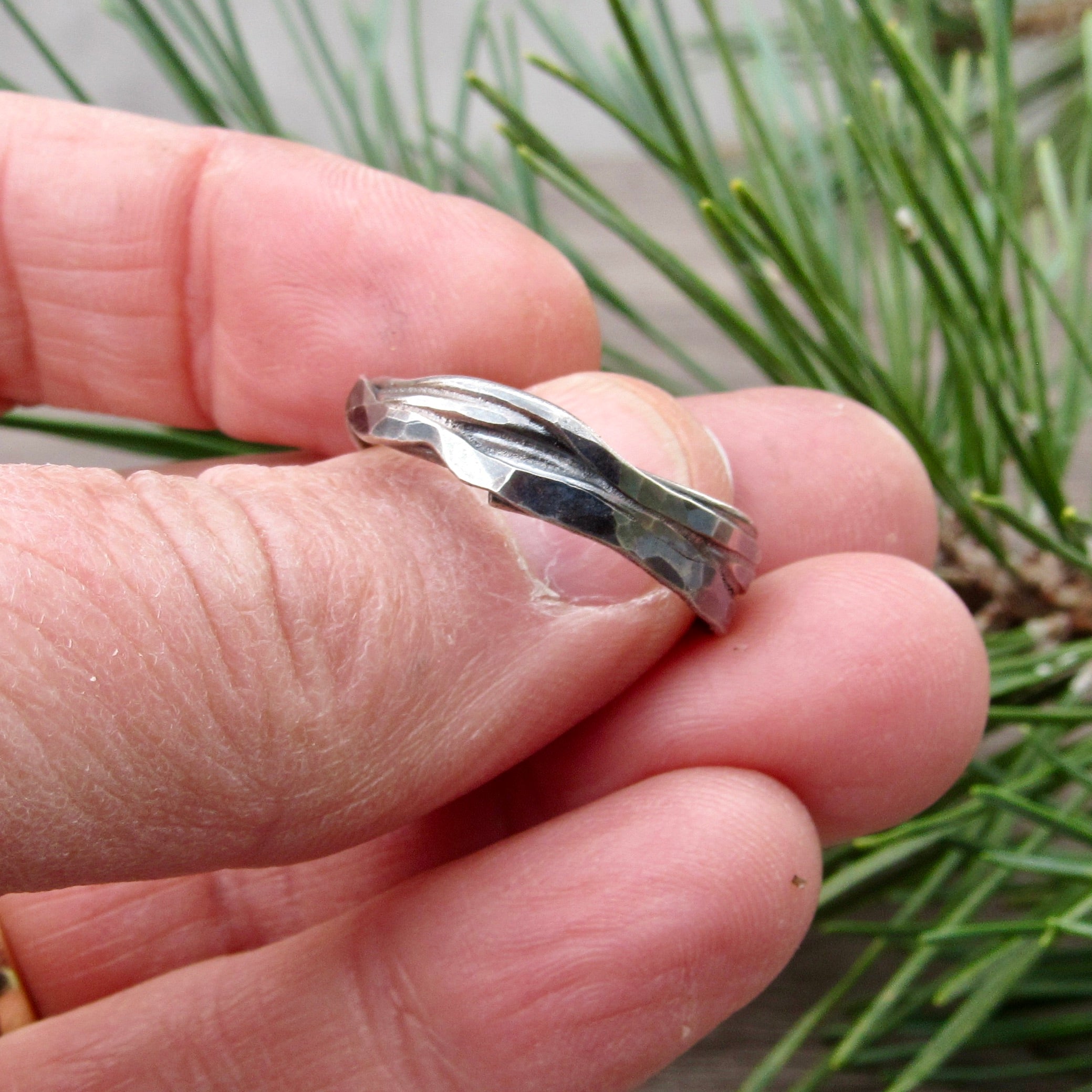 Heavy Layered Sterling Ring
