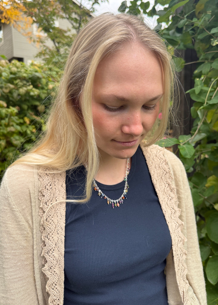 Gemstone Fringe Necklace