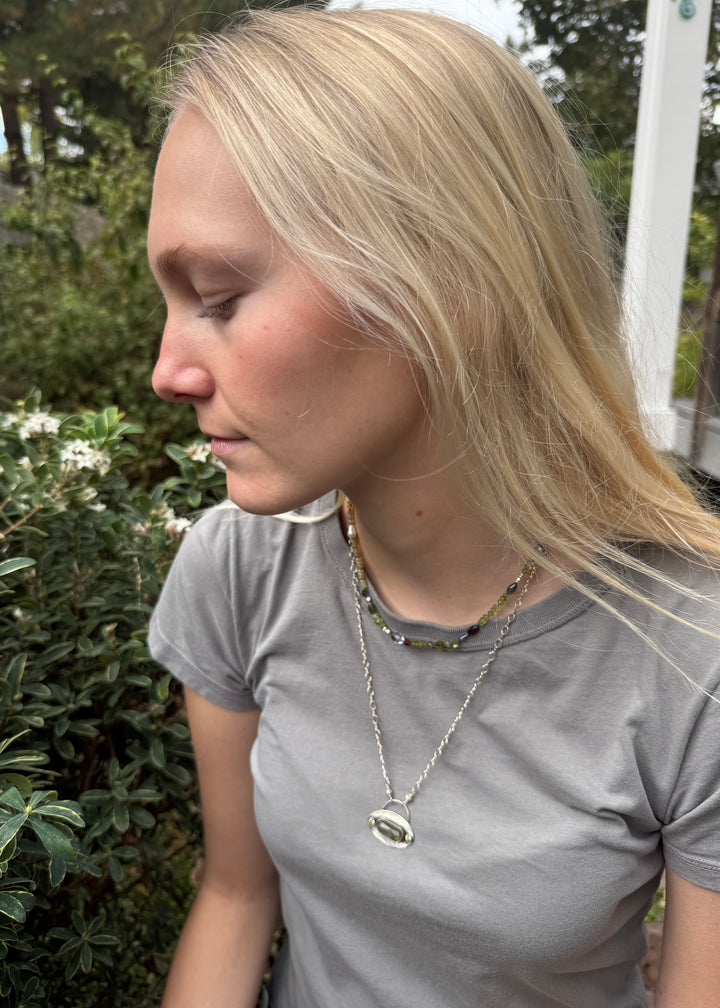 Labradorite Saucer Necklace