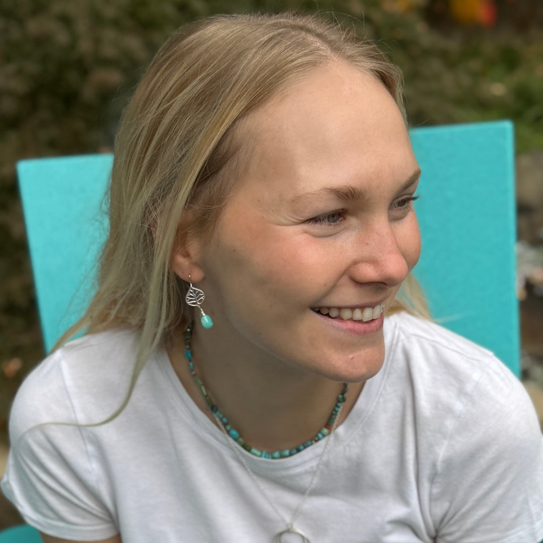 Turquoise Tree Earrings