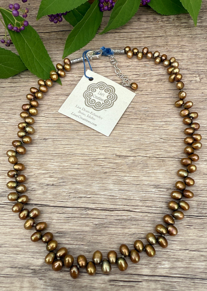 Scalloped Pearl Necklace