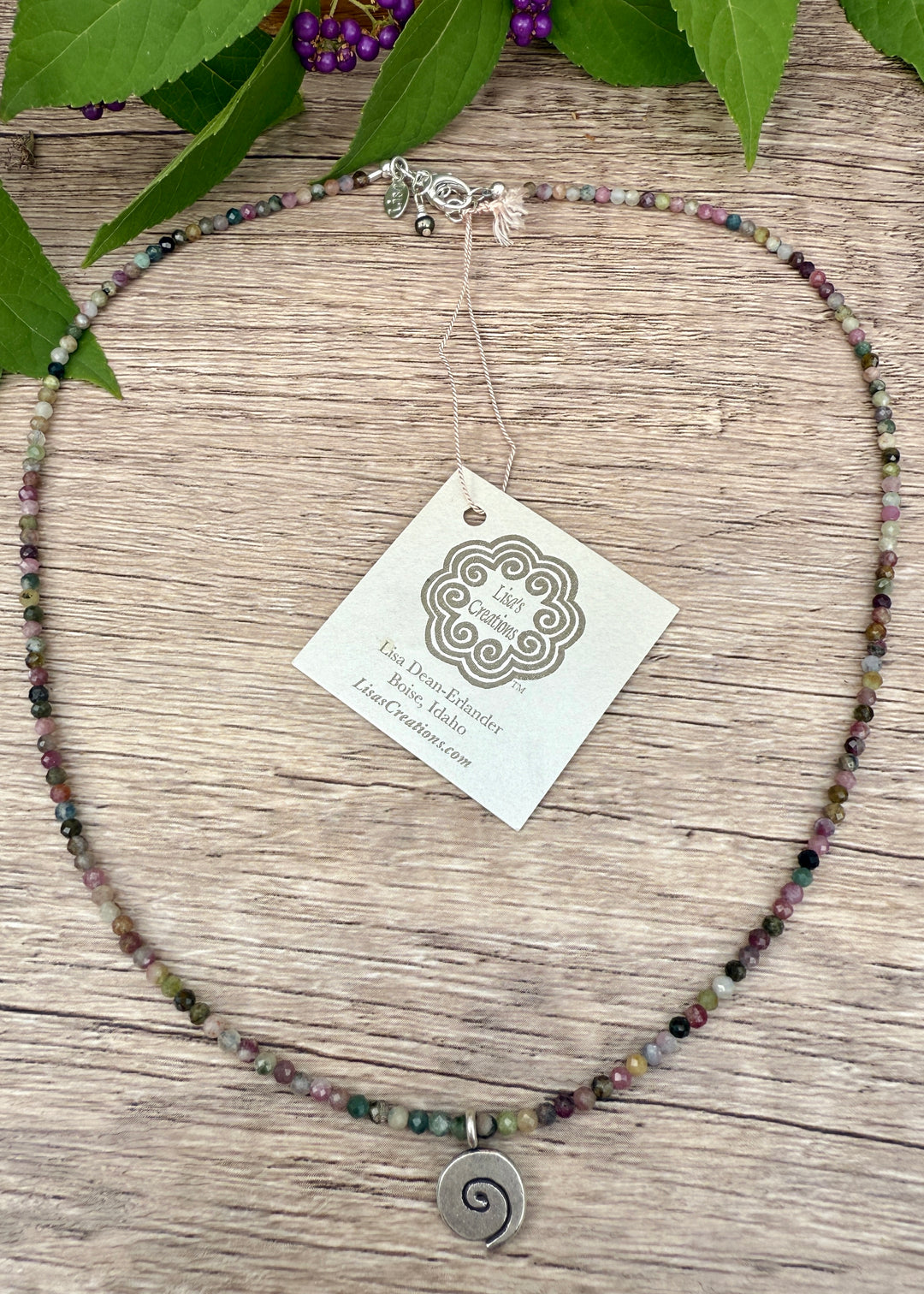 Tourmaline Swirl Necklace