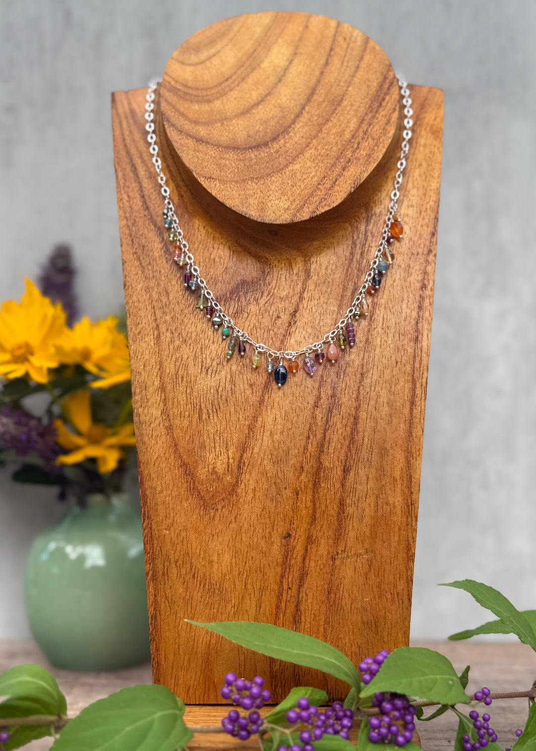 Gemstone Fringe Necklace