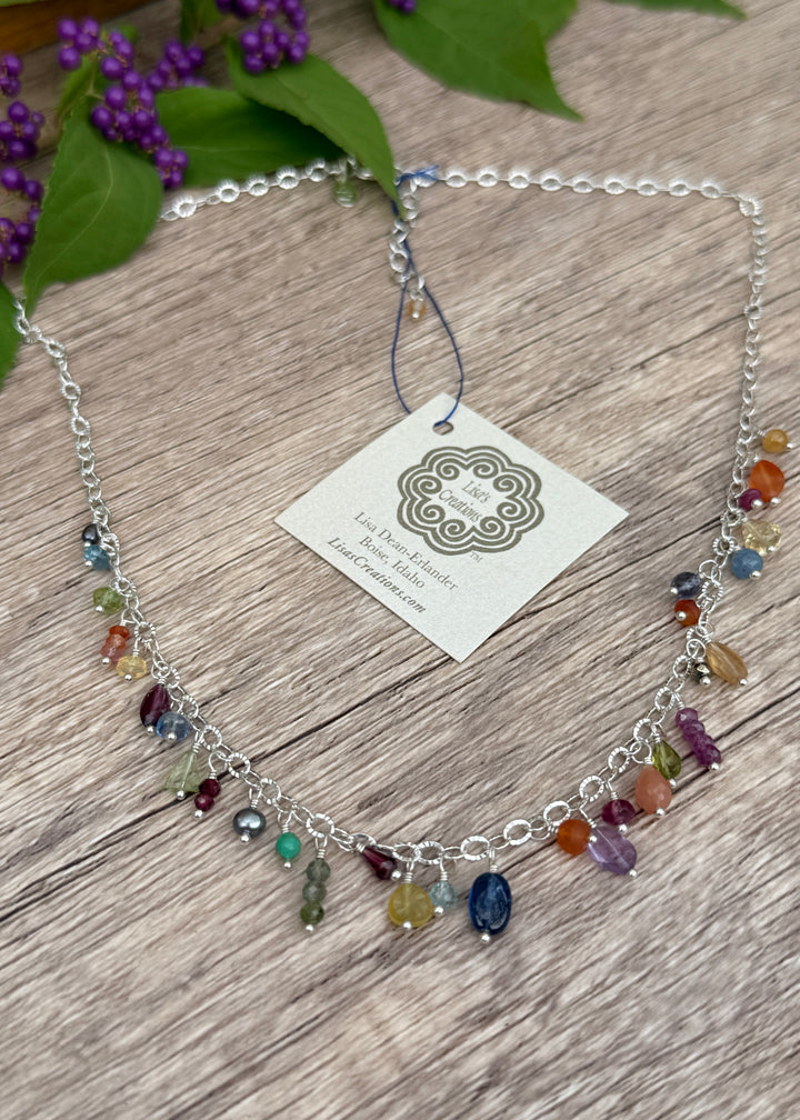 Gemstone Fringe Necklace