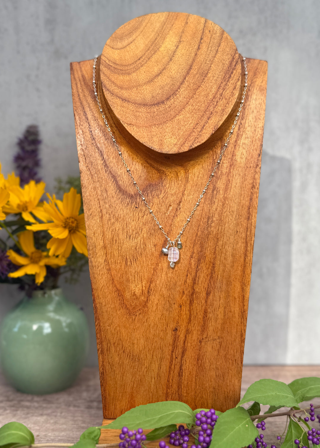 Moonstone Charm Necklace