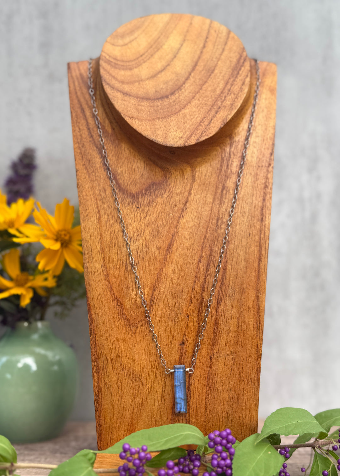 Labradorite Rectangle Necklace