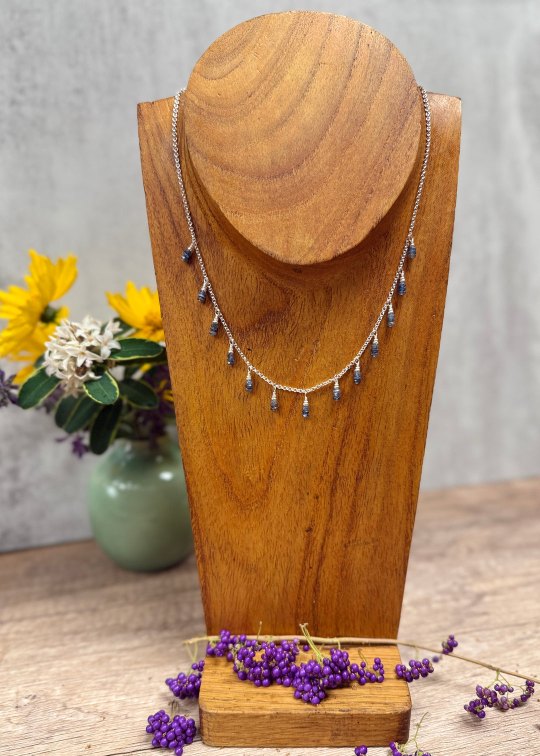 Indigo Kyanite Fringe Necklace