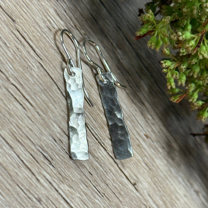 Hammered Bar Earrings