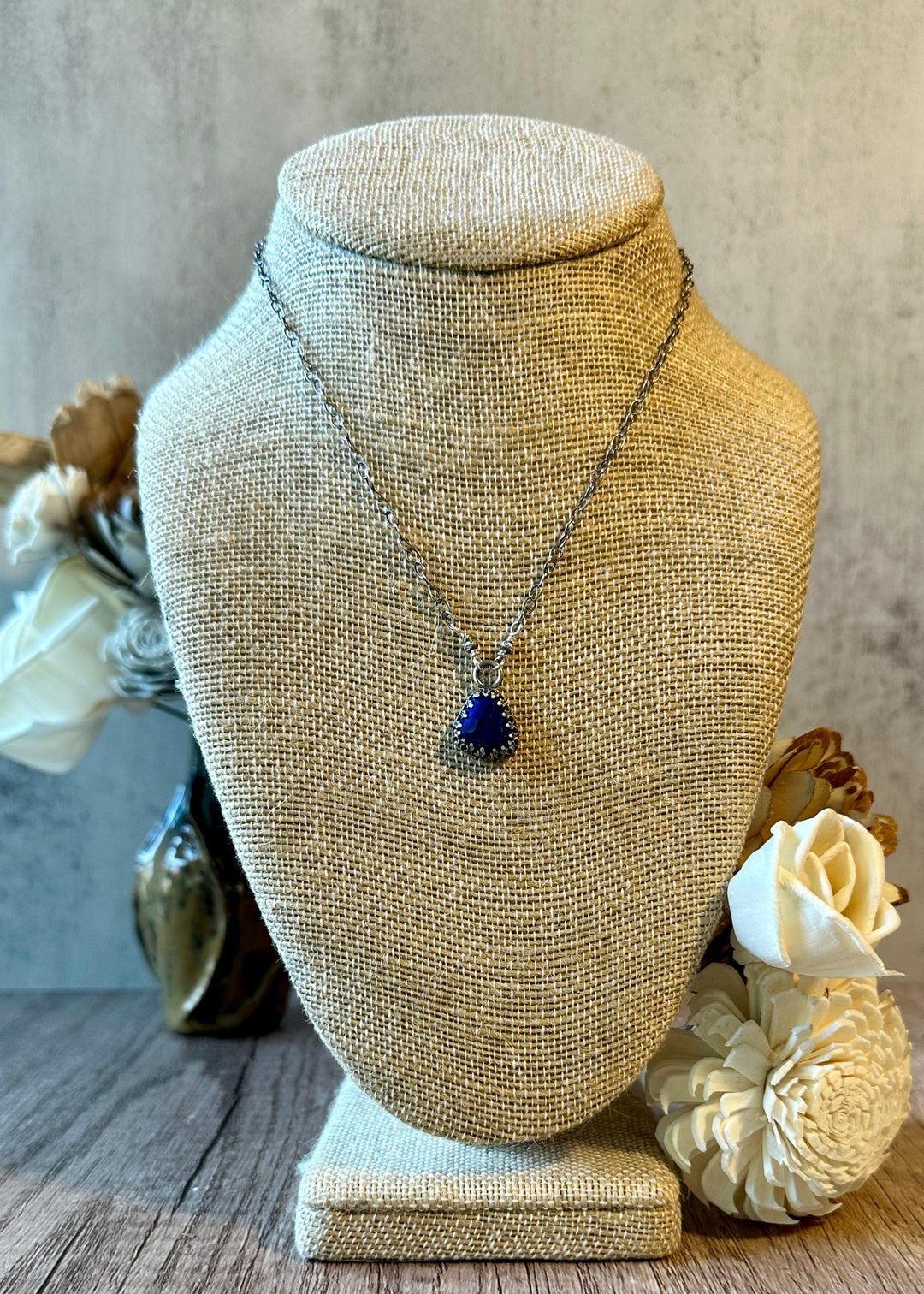 Lapis Crown Necklace