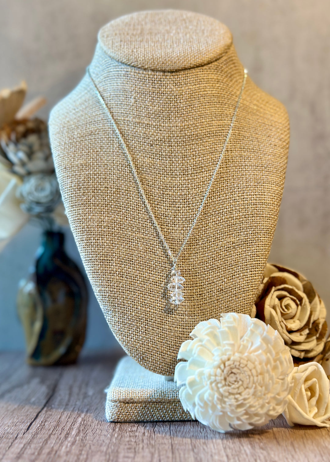 Herkimer Diamond Drop Necklace