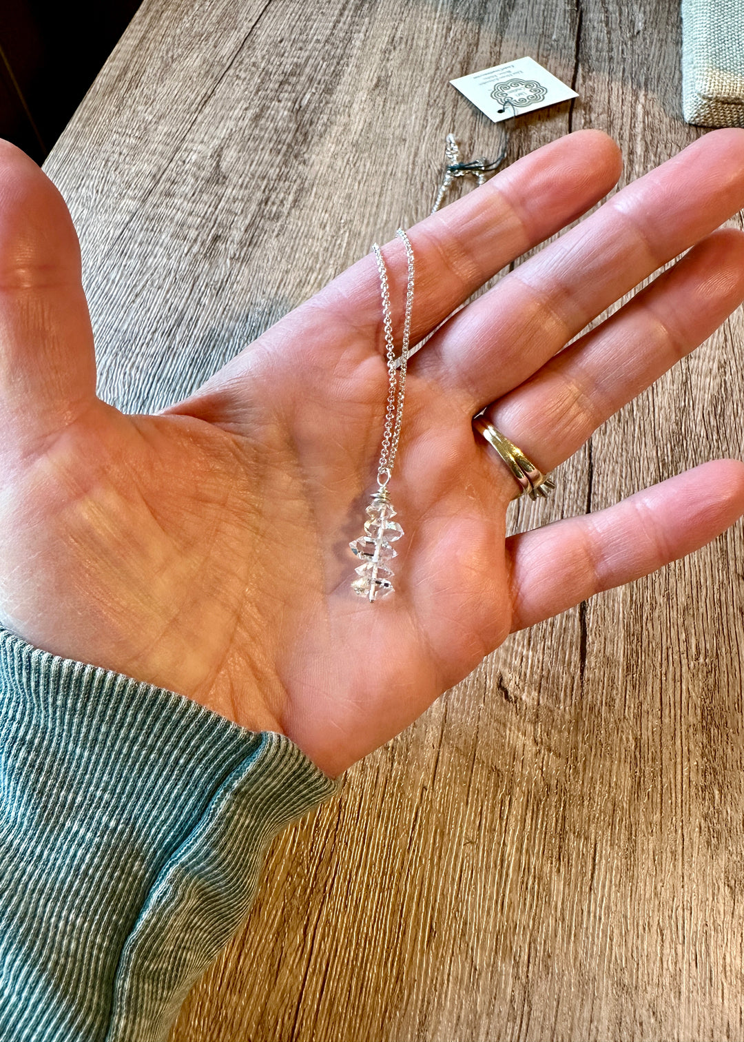 Herkimer Diamond Drop Necklace