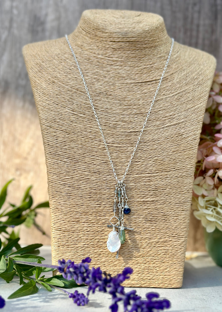 Water Pearl Cross Charm Necklaces