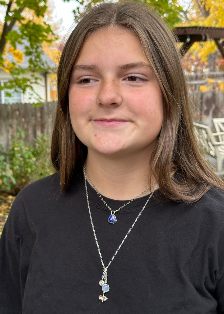 Lapis Crown Necklace