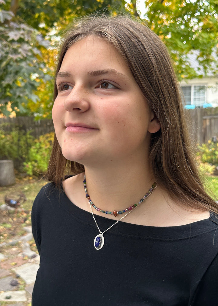 Linked Lapis Necklace