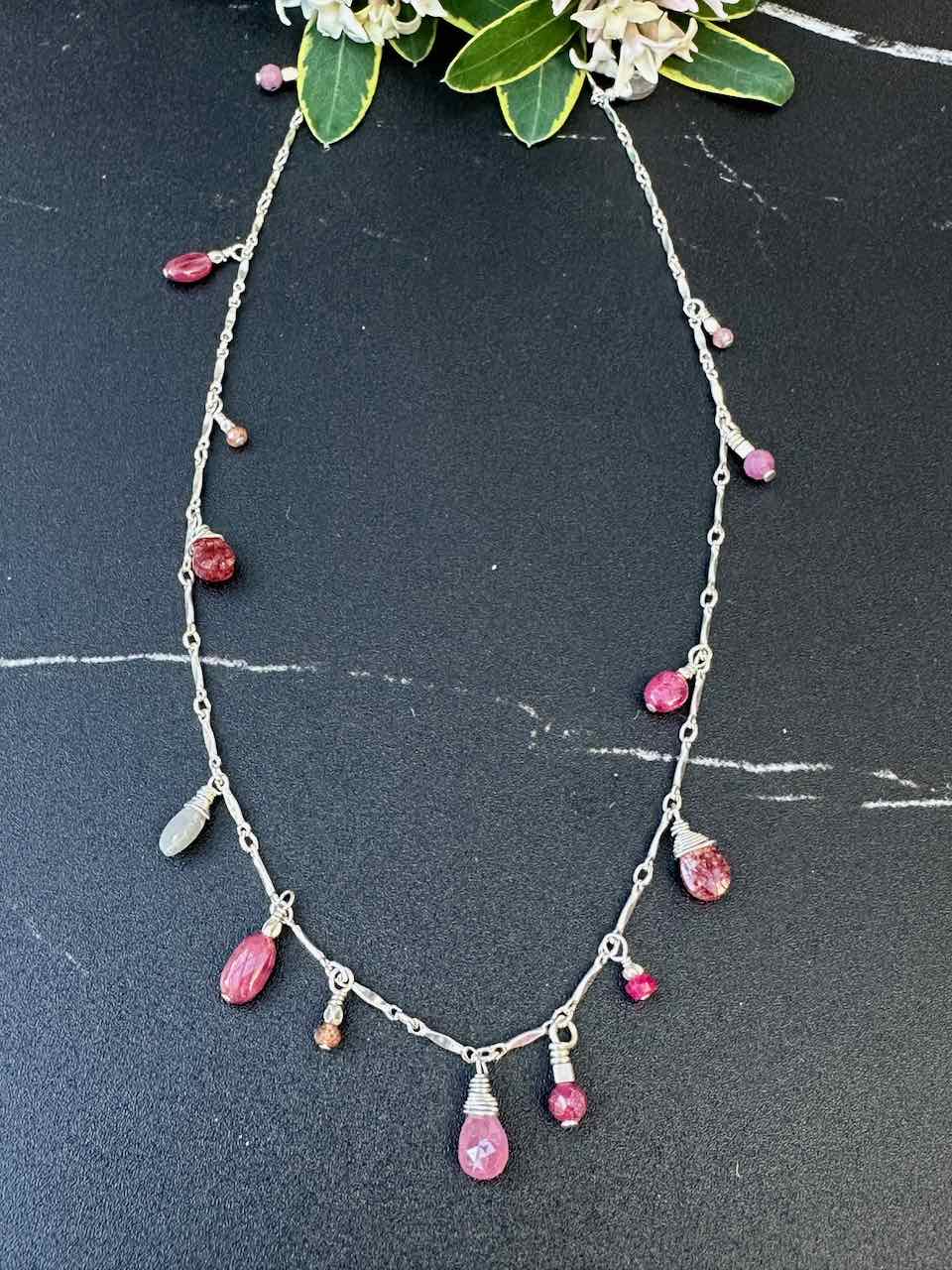 Gemstone Chandelier Necklace