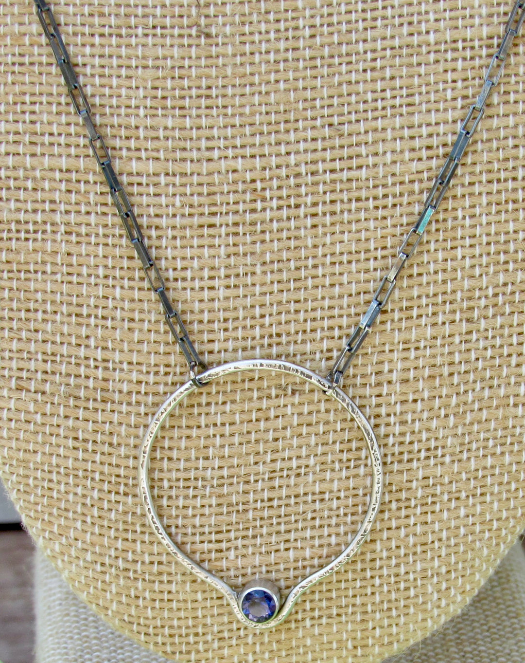 Iolite Circle Necklace