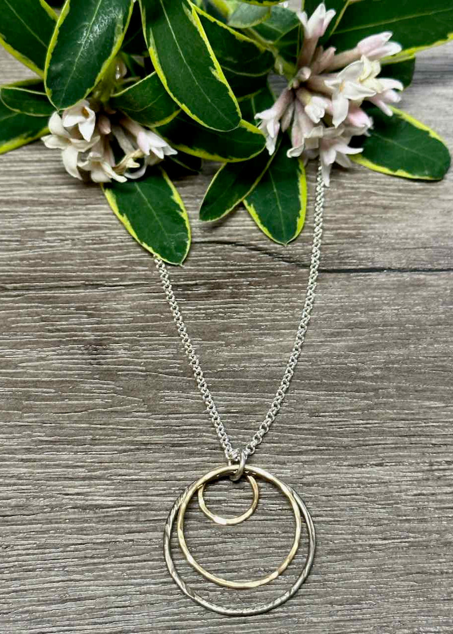 Small Mixed Circles Necklace