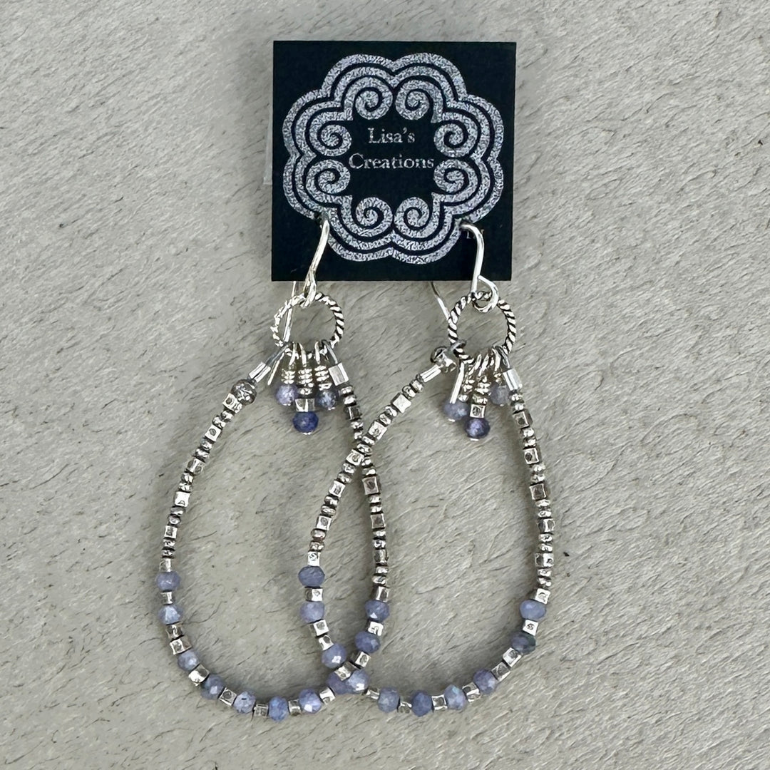 Gemstone Hoop Earrings