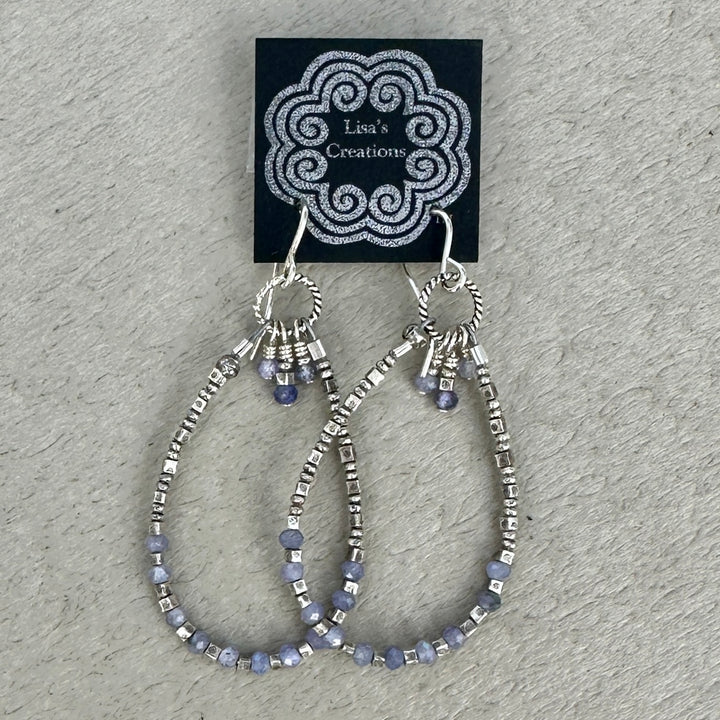 Gemstone Hoop Earrings