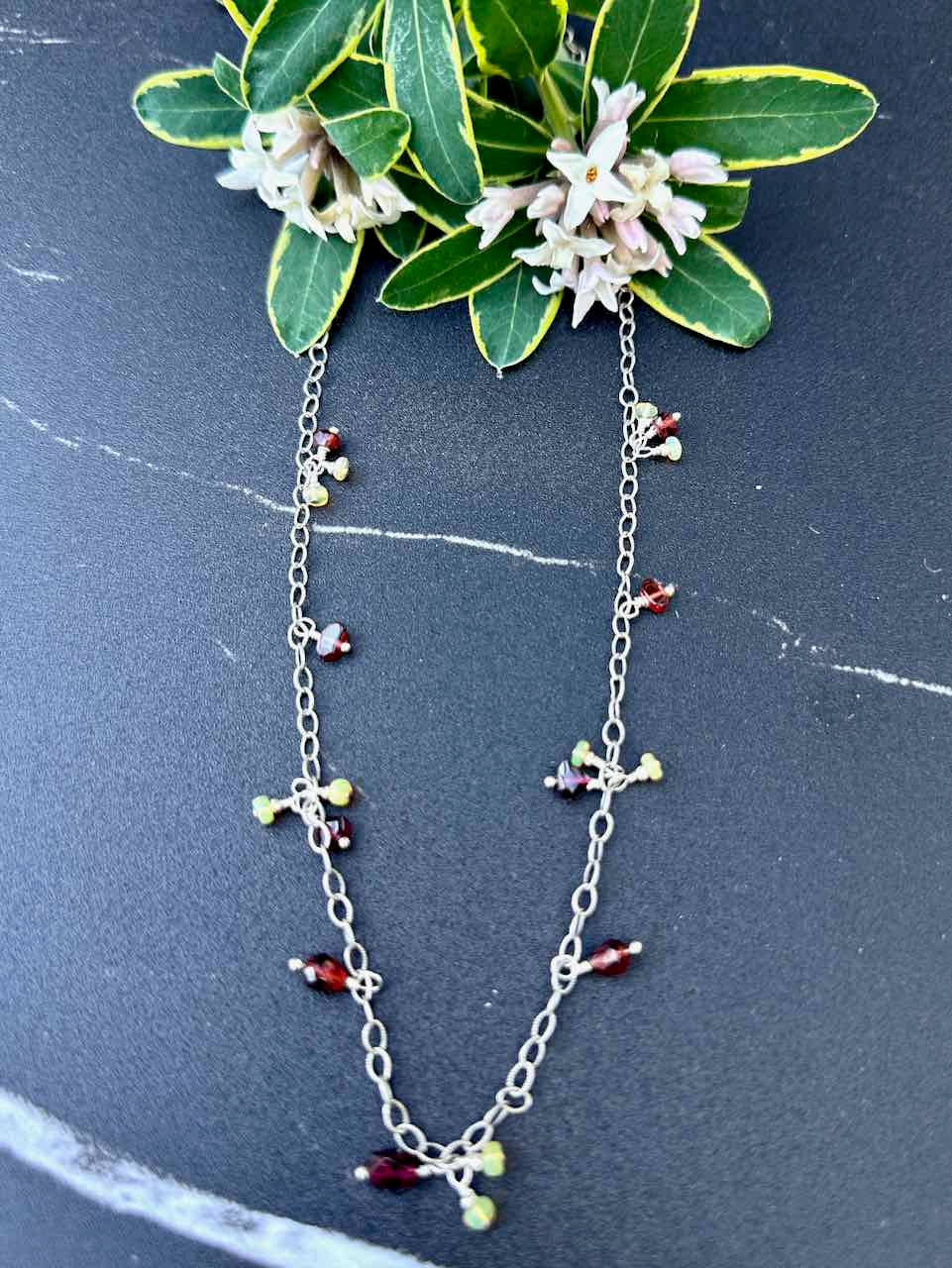 Red Fringe Necklace