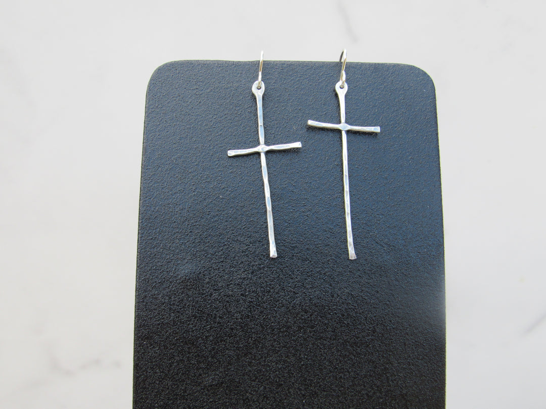 Rustic Cross Earrings in Multiple Sizes