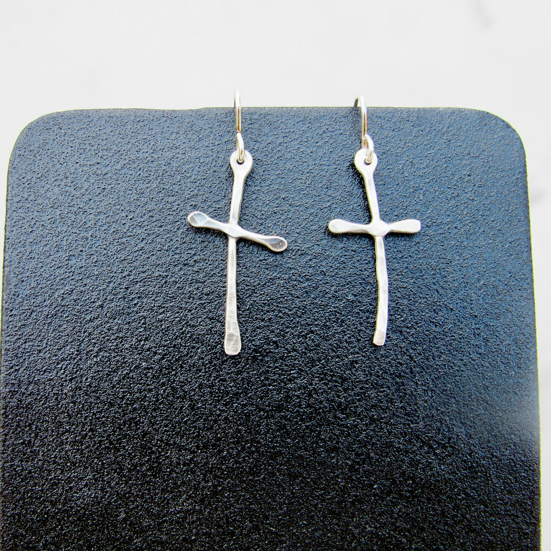 Rustic Cross Earrings in Multiple Sizes