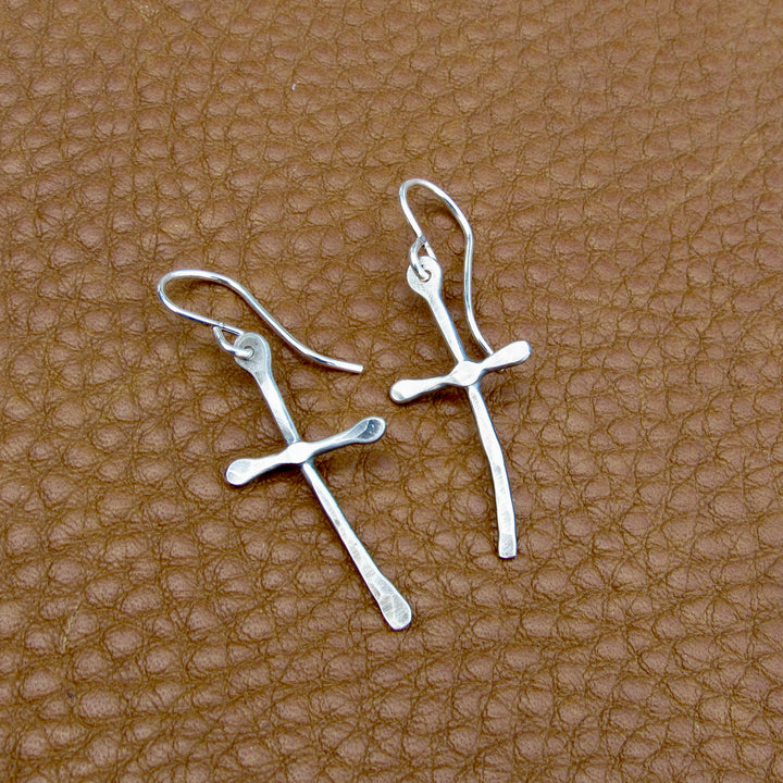 Rustic Cross Earrings in Multiple Sizes