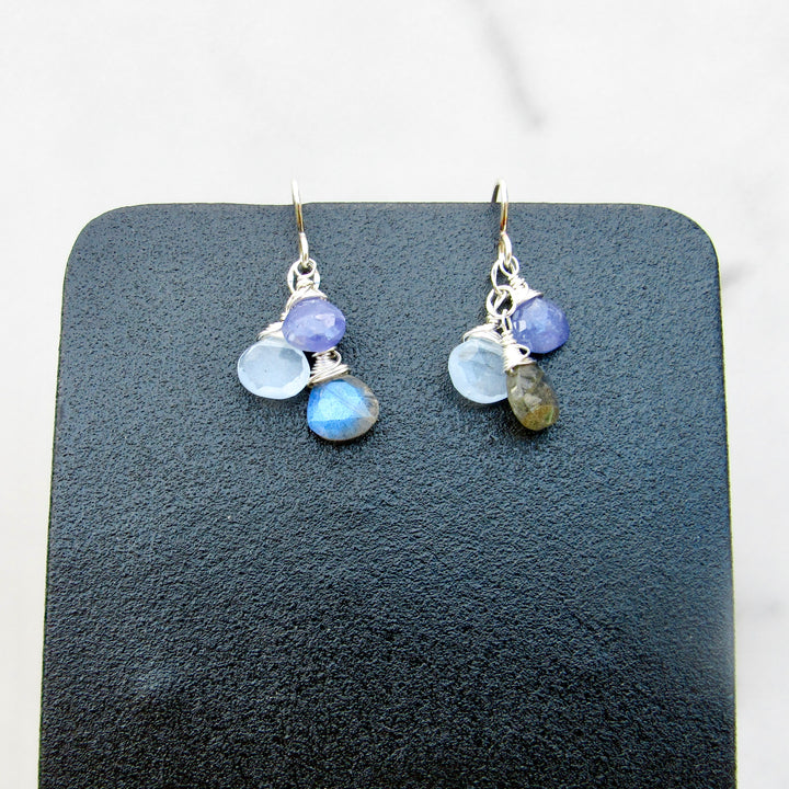 Gemstone Triplet Earrings
