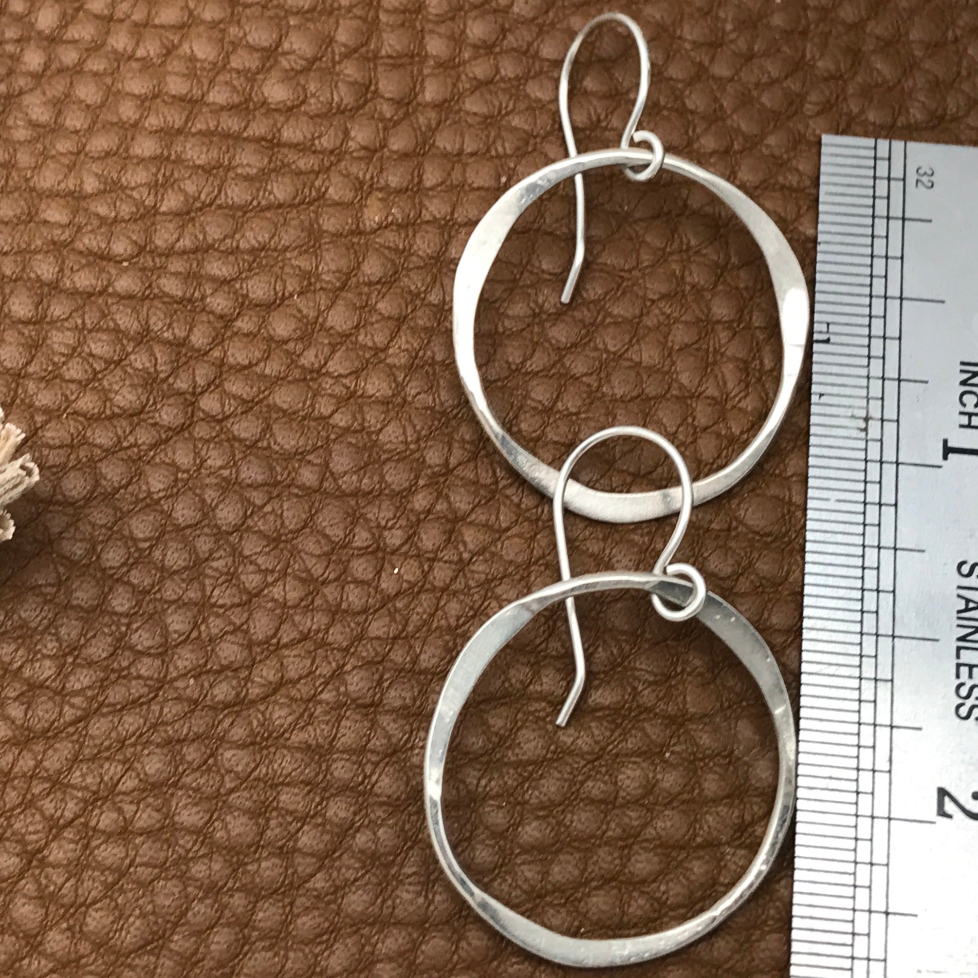 Flattened Hoop Earrings in Three Sizes