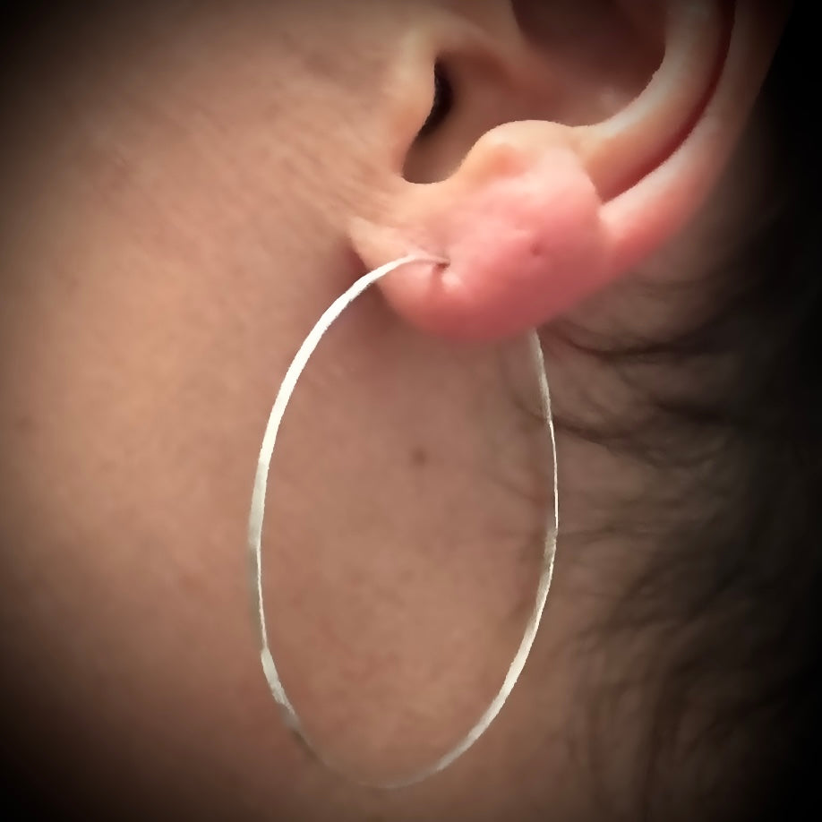 Delicate Silver Hoop Earrings in Multiple Sizes