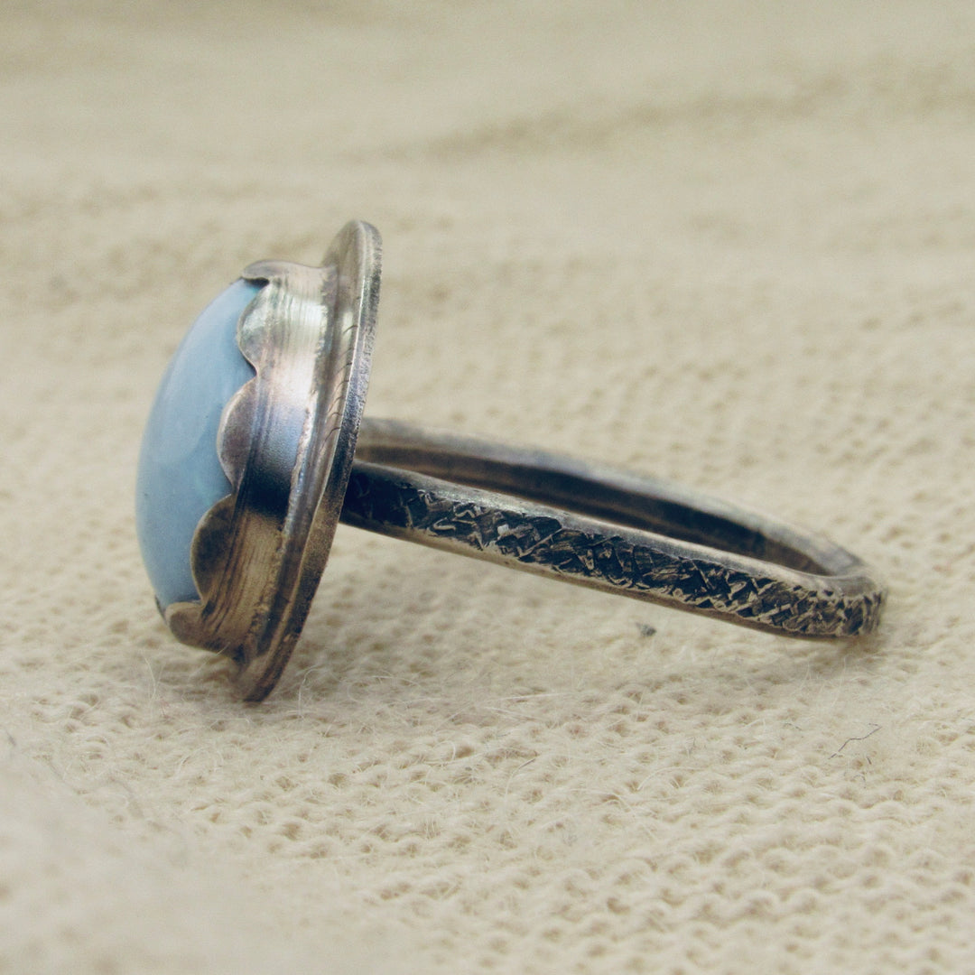 Petite Blue Opal Ring