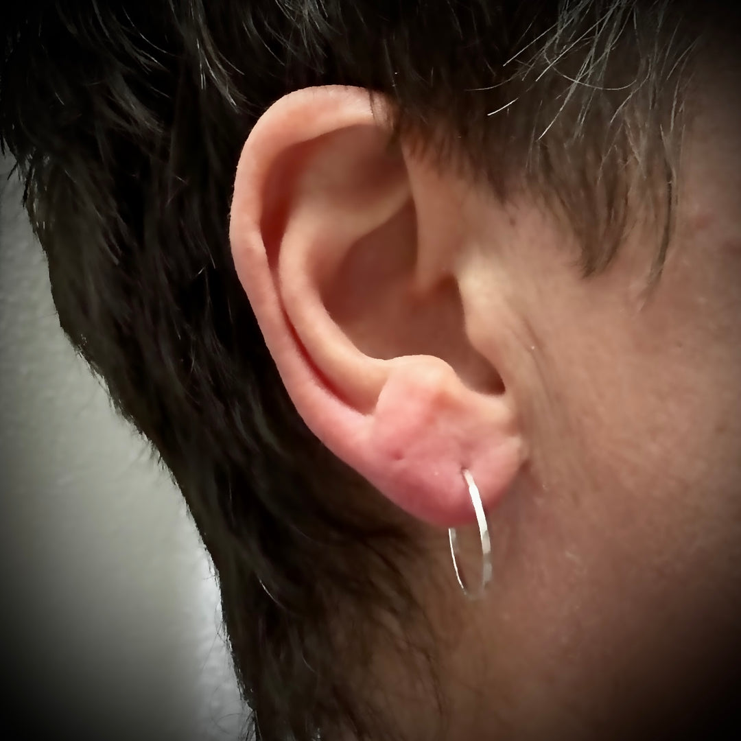 Delicate Silver Hoop Earrings in Multiple Sizes