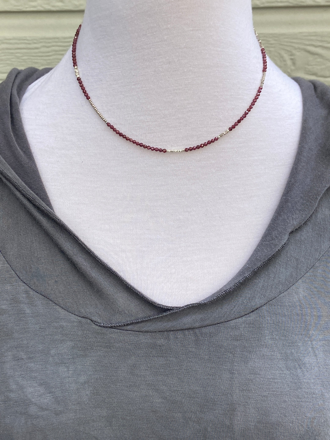 Tiny Stone Choker Necklace