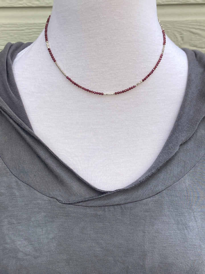 Tiny Stone Choker Necklace