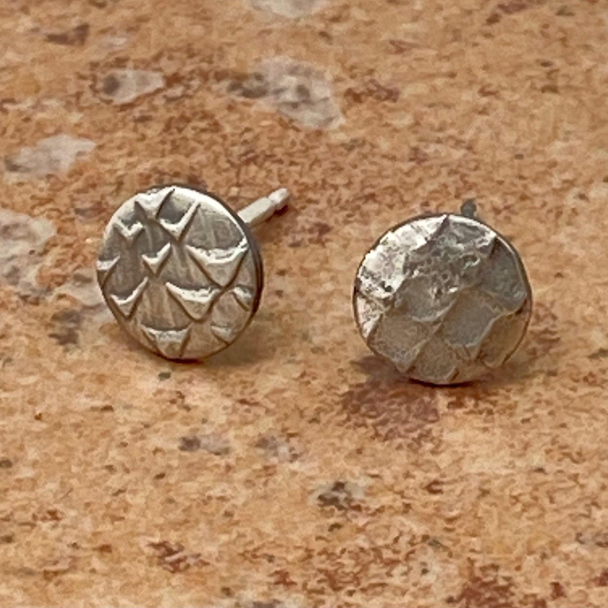 Tiny Textured Post Earrings