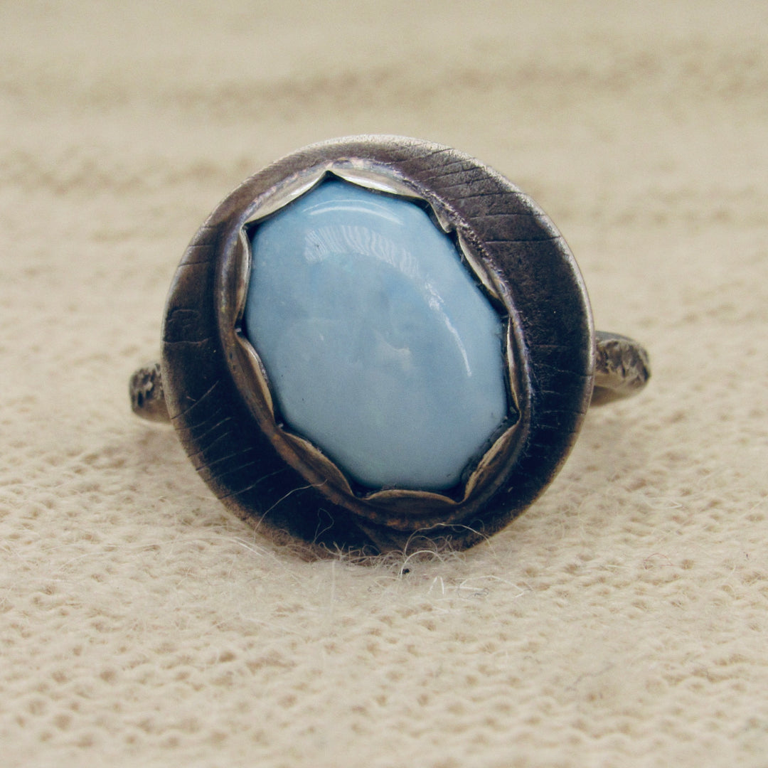 Petite Blue Opal Ring