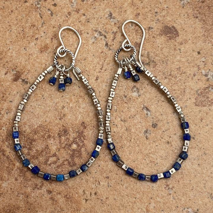 Gemstone Hoop Earrings