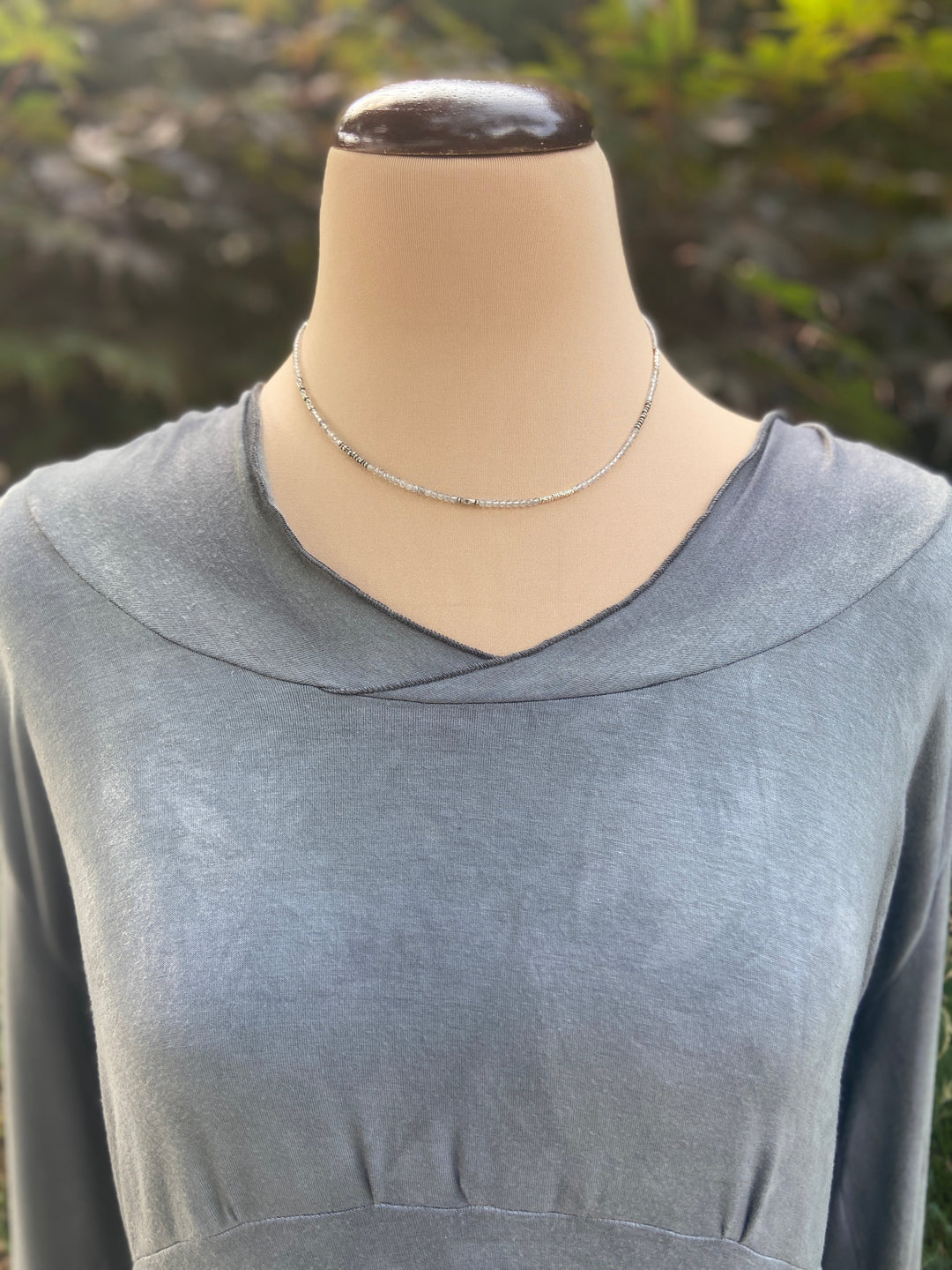Tiny Stone Choker Necklace