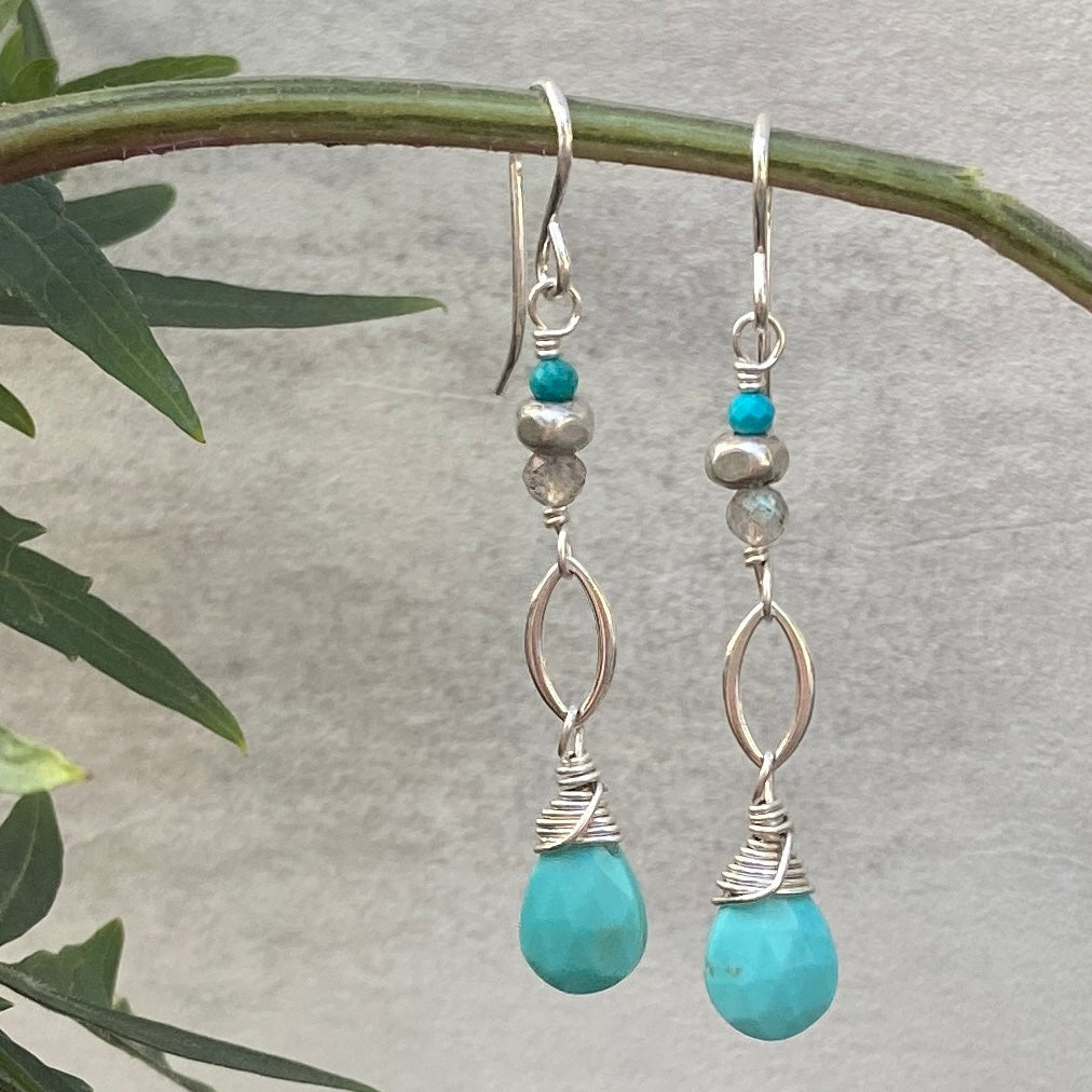 Three Step Earrings