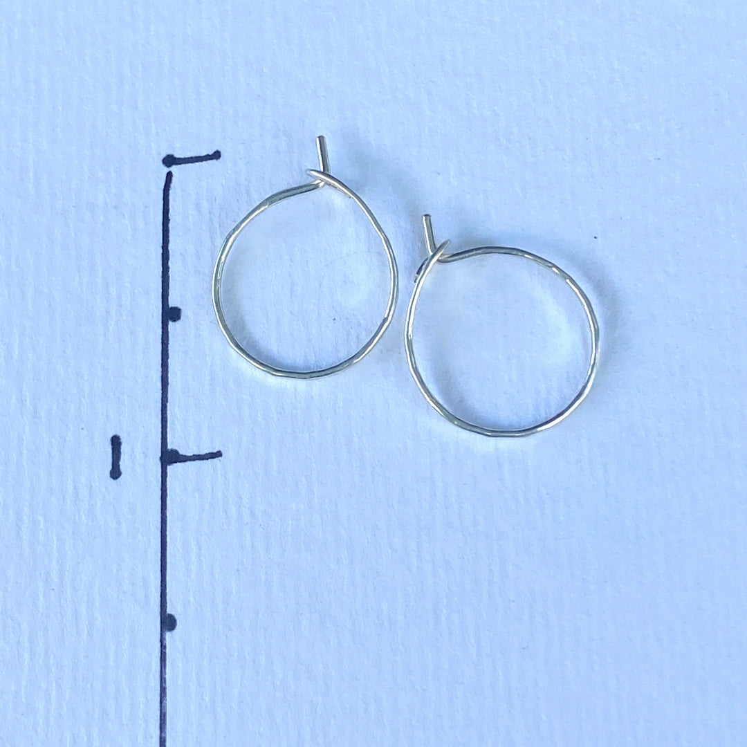 Delicate Silver Hoop Earrings in Multiple Sizes