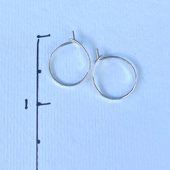 Delicate Silver Hoop Earrings in Multiple Sizes