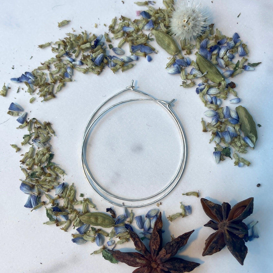 Delicate Silver Hoop Earrings in Multiple Sizes