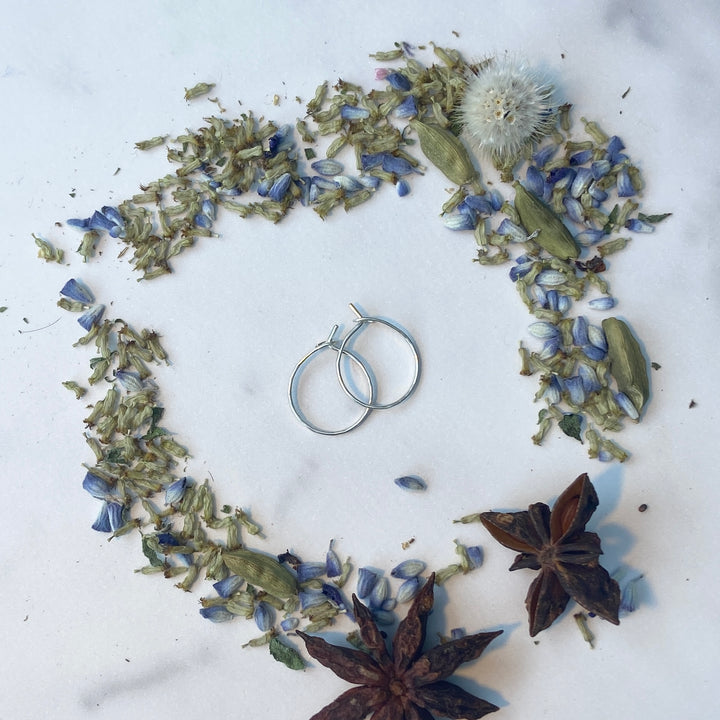 Delicate Silver Hoop Earrings in Multiple Sizes