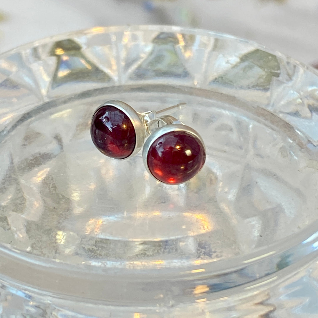Tiny Stone Post Earrings