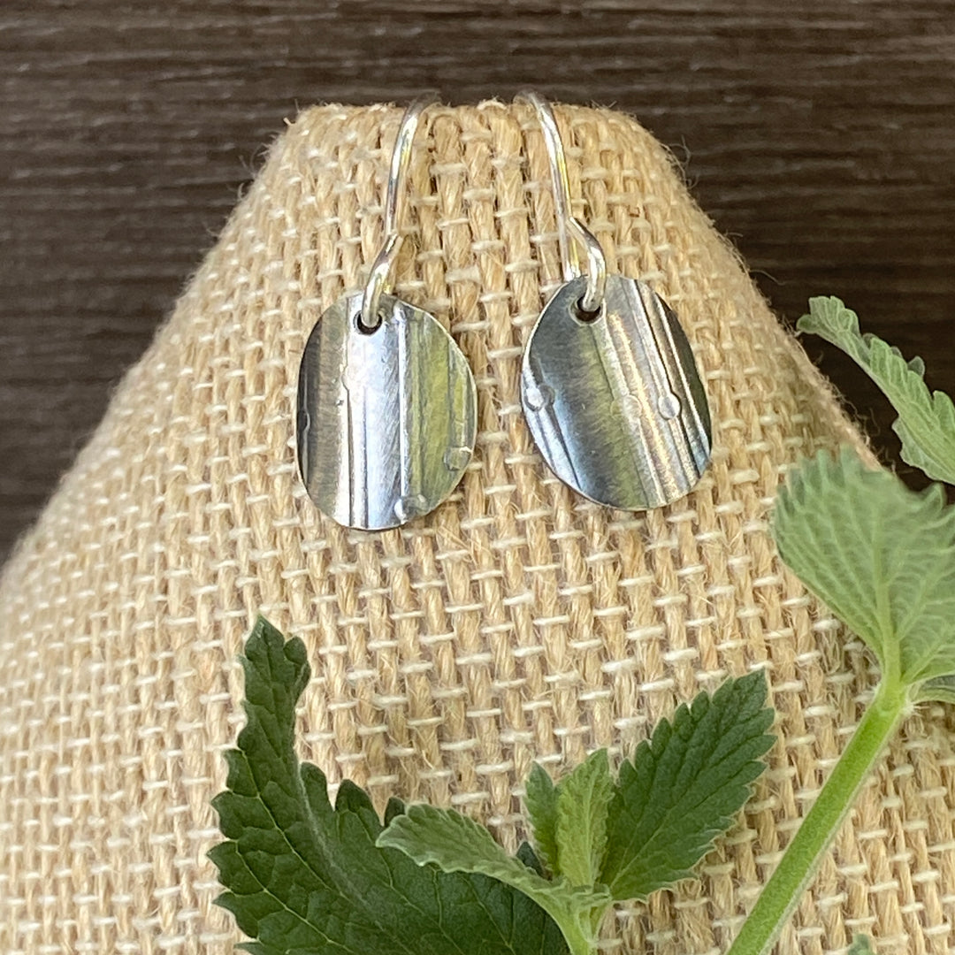 Folded Silver Earrings