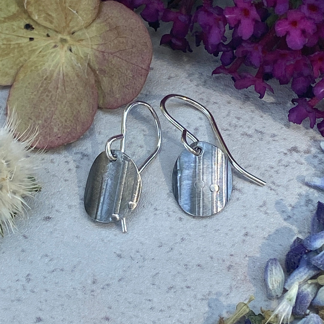 Folded Silver Earrings